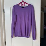 Talbots Pure Cashmere Dark Lavender Crew Neck Sweater EUC Photo 1