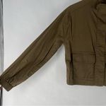 Old Navy Olive Green Mock Neck Button Front Cropped Utility Jacket Size XS Photo 2