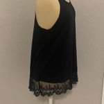 Black Razor Back Tank with Lace at the bottom Photo 4