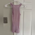 DENIM FORUM Aritzia Tank Top Lavender XS 100% Cotton Stretch Casual Comfort Purple Photo 3