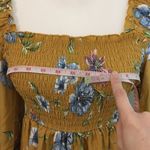 Xhilaration NWT Mustard Gold Yellow Floral Smocked Dress New Photo 6