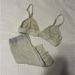 SKIMS Cotton Rib Boxer & Cotton Jersey Triangle Bralette in Bone (S) Photo 1