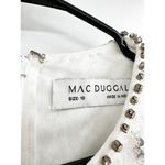 Mac Duggal  10873 White Beaded Sleeveless High Neck Cut Out Column Gown Size 10 Photo 4