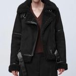 ZARA Suede & Shearling Moto Jacket Photo 0