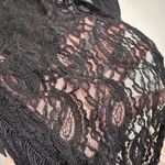 Do Everything In Love NWT Free People x  Black Lace Fringe Kimono Shawl Cardigan Photo 4