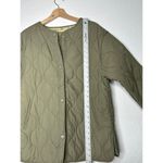 Commense Lightweight Quilted Button Front Jacket S NWT Green Photo 6