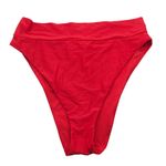 Aerie High Cut High Rise Cheeky Bikini Bottom Red L Photo 0