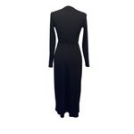 REFORMATION JEANS Ribbed Black Wrap Midi Dress XS NWT Photo 2