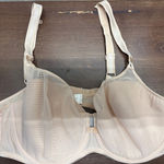 Chantelle  Size 40D Nude Beige Underwire Mesh Lightly Lined Adjustable Bra C12960 Photo 0
