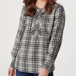 Denim & Co Plaid Blouse Photo 0