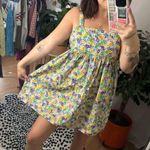 ZARA Dainty Floral Square Neck A-Line Mini Dress Multi Size Small Photo 1