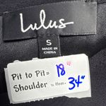 Lulus  Embroidered Dress Short Sleeve Casual Party Black‎ Dress Size S Photo 2