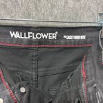 Wallflower Sassy High‎ Rise Denim Shorts Black Wash Cuffed Hem Juniors Size 5 Photo 6