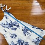 Reformation Annabell Lucerne Blue White Floral Mini Smocked Dress Size 4 Photo 12