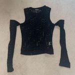 SheIn  black cut out long sleeve top Photo 0