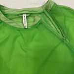 Athleta Neon Lime Green Sheer Running Athletic Nylon Top Size Large FLAW Photo 8