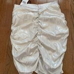 Kendall + Kylie NWT  silver foil scrunched mini skirt Photo 1