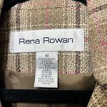 Rena Rowan  Plaid Blazer Jacket Women's‎ 16 Brown Red Lined Vintage Career Wear Photo 1