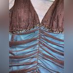 Beautiful Brown and Turquoise Dress Blue Size 10 Photo 3