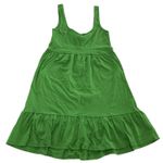 Mango MNG Dress Womens XS‎ Green Frill Mini Sleeveless Ruffle Hem A Photo 1