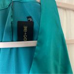 DO+BE  Teal Ruched Wrap Mini Dress Photo 5