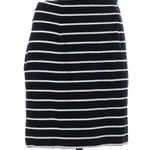 Banana Republic  | Classic Dark Navy & White Knit Stretchy Pencil Skirt Size 4 Photo 2