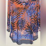 🎄Ruby Rd. colorful print of palm leaves and geometric patterns Orange Photo 1