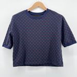 Madewell Cherry Jacquard Top Print Knit Cropped Women's Short Sleeve Tee Medium Photo 2