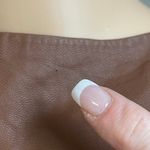 Michael Kors Faux Leather Two Tone Brown Zipper Front Dress Size 2 Photo 9