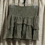 Ramy Brook New York Silk Dot Print Smocked Waistband Ruffle Tiered Mini Skirt Photo 0