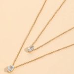 Water Drop Double Strand Necklace NWT Gold Photo 1