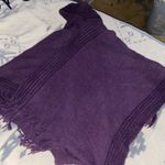 PLUM TURTLENECK PONCHO Knit Purple Eggplant OSFM Size undefined Photo 2