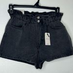 Forever 21 NWT  Paperbag Black Denim Shorts Size 28 Photo 0