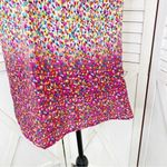 Art & Soul Shit Top Blouse Floral Ombre Ruffle Cap Sleeve Pink White Small Photo 5