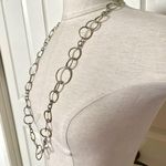 Cookie Lee  silver and gold tone long ring necklace Photo 2