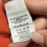 Free People  Women's Linen Blend Orange Printed Ankle Boho Summer Pants Size 6 Photo 4