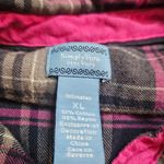 Vera Wang Simply Vera  Pink and Brown Plaid Shirt Photo 2