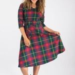 COLLECTIF London Dress Swing Mainline Cerere Etude Check Retro PinUp Vintage SZ2 Red Size 2 Photo 0