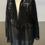Catherines NWT! Catherine’s Black Lace Kimono Cardigan
Size 4X Photo 0