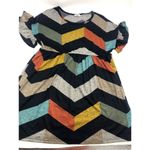 Brand New Egs Navy & Mustard Multicolored Chevron Empire Photo 1