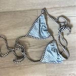Reformation Gingham Triangle Bikini Top Blue (xsmall) Photo 2