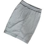 Downeast Pencil Skirt White Grid Pattern Career Wear Business Casual Size Med Photo 1