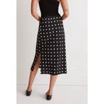 Madewell Layton black polka dot midi slip skirt 8 Photo 1