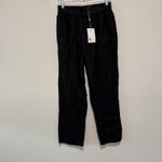 Quince  NWT Black 100% European Linen Tapered Ankle Pants Size Small Photo 3