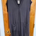 Dolan Left Coast Collection Cupro Pocket Tunic Dress Gray Sz L Minimalist Soft Size L Photo 0