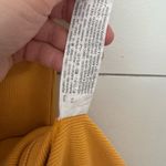 ZARA Women’s Large Butter Yellow Ribbed Racerback Midi Dress Summer Photo 2