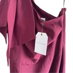 Dress the Population Tiffany One Shoulder Bow Detail Midi Sheath Large Burgundy Photo 7