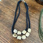 Necklace bundle of 3 navy, gold, green, shell Photo 1