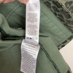 Good American womens 1 small utility jacket sage leopard green new schaket butto Photo 8
