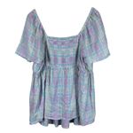 Ingrid & Isabel Maternity Babydoll Top Maternity XXL Pastel Plaid Tie Front Blue Size undefined Photo 4